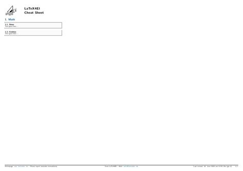 cheat sheet template