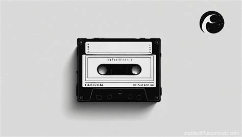 Minimalistic Celestial Cassette Box Art Stable Diffusion Online