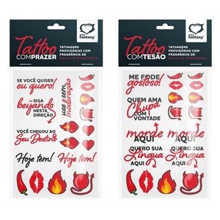 Cartela De Tatuagem Temporária Íntima Depilação sex shop erótico adesivos Sexy Fantasy