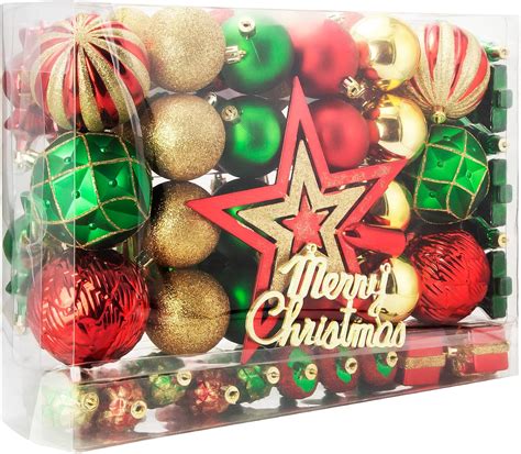 Laraine Christmas Balls Ornaments 88 Pcs Decorations For