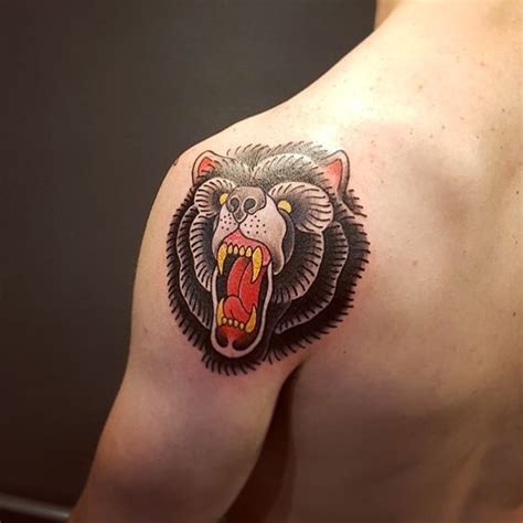 Traditional Bear Tattoos