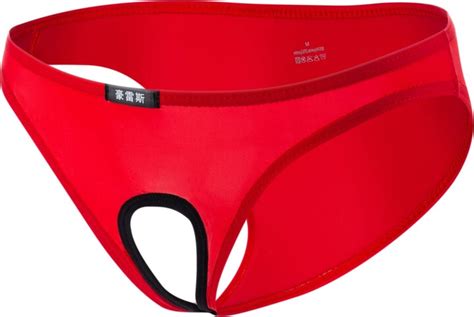 Drelaar Men S Smooth Underpants Comfort Underwear Open Pouch Bikini Briefs Small Red ShopStyle