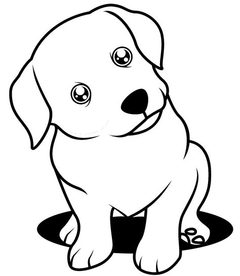 Kleurplaat Van Een Puppy