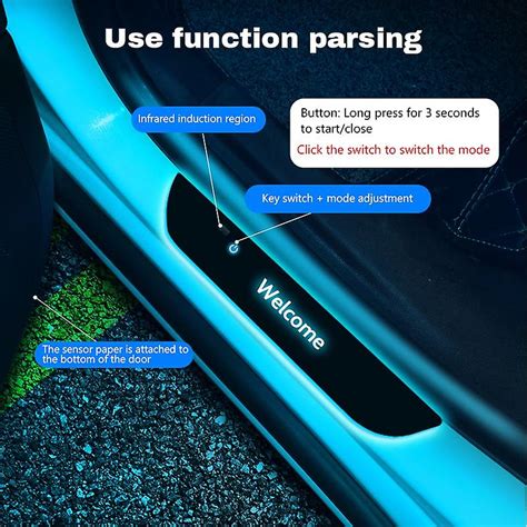 New Customized Dynamic Led Welcome Car Scuff Plate Pedal Threshold Door