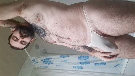 Hairy Bear Taking A Shower And Shows Off Big Belly Gay Porn Feat Beardedcummer By Faphouse