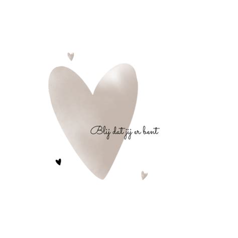 Geboortekaartje Meisje Met Hart In Nude