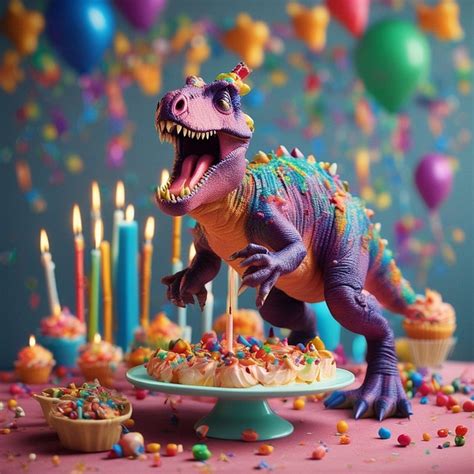 dinosaur colorful happy birthday royalty  stock