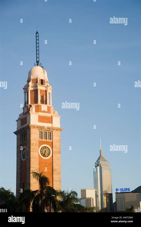 Colonial Clock Tower Near The Old Railway Station Tsimshatsui Kowloon