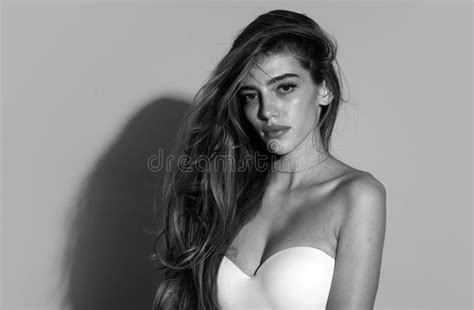 Woman Relaxing In Swimming Pool On Summer Vacation Sensual Model In Bikini Stock Image Image