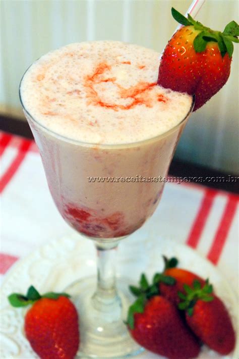 Receita De Milk Shake De Morango Receitas E Temperos