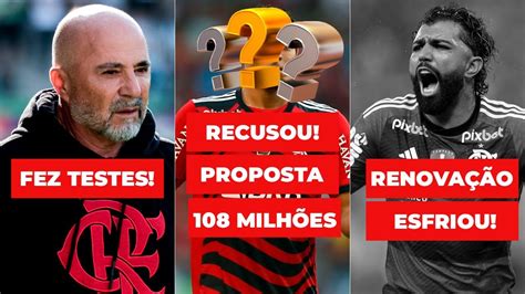 Sampaoli faz TESTES no time Flamengo RECUSA R 108 milhões por meia I