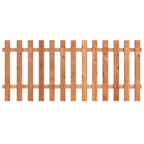 Outdoor Essentials 3 12 Ft X 8 Ft Western Red Cedar Spaced Picket