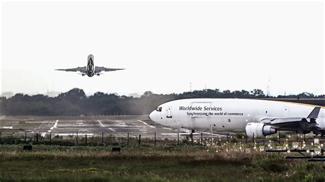 UPS McDonnell Douglas MD 11 SMOKY TAKEOFF At Cologne Bonn Airport