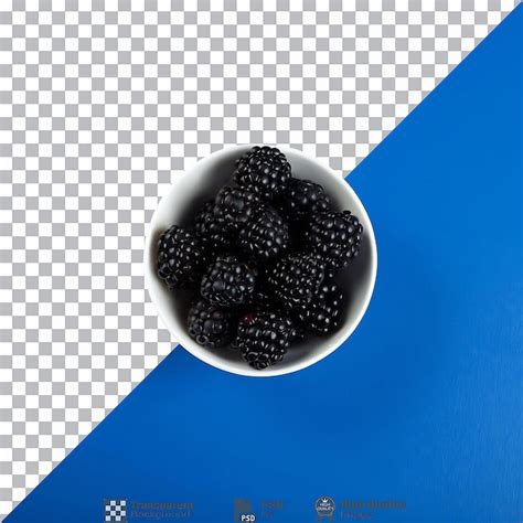 A Bowl of Blackberries isolated | Premium AI-generated PSD