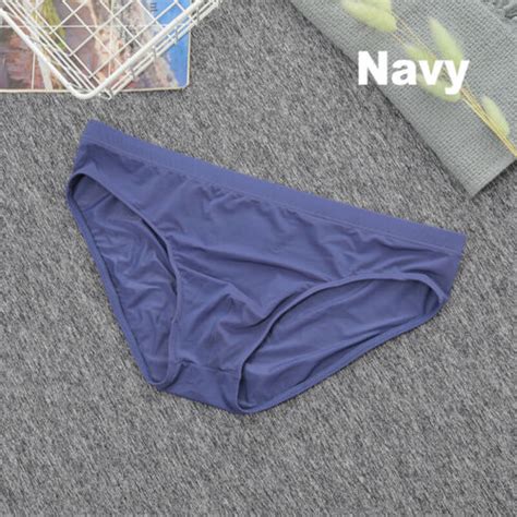 Pcs Mens Underwear Summer Smooth Waist Bikini Ice Silk Briefs Thin Underpants Ebay Australia