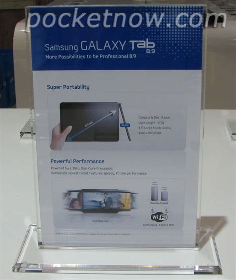 Samsung Galaxy Tab 8.9" specs leaked ahead of event - SoyaCincau