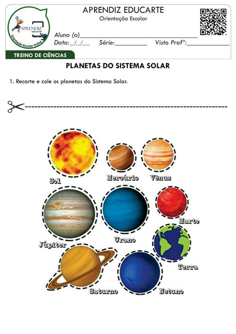 Atividade Sobre Sistema Solar 3 Ano