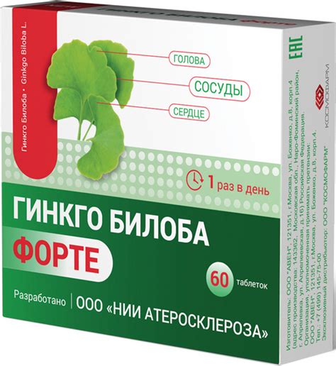 Купить Гинкго Билоба форте таб. №60 - наличие в аптеках СПБ | Аптека ...