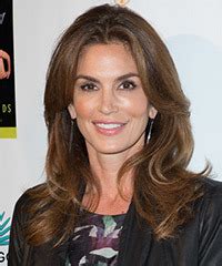 Cindy Crawford Long Straight Brunette Hairstyle