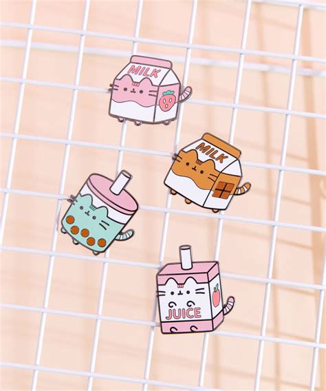 Pusheen Sips Deluxe Pin Set Pusheen Shop Pusheen Pin