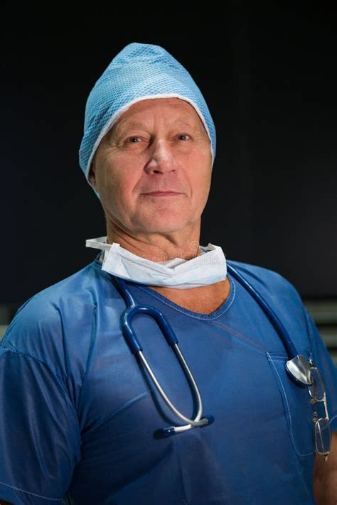 surgeon  scrubs showing thumbs  sign stock image image  gesture