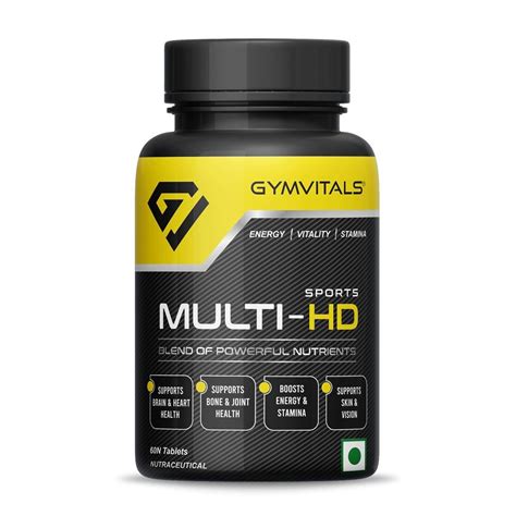 Gymvitals Sports Multi Hdpowerful Multivitamin 9 Super Blends And 45 Natural Ingredients 60