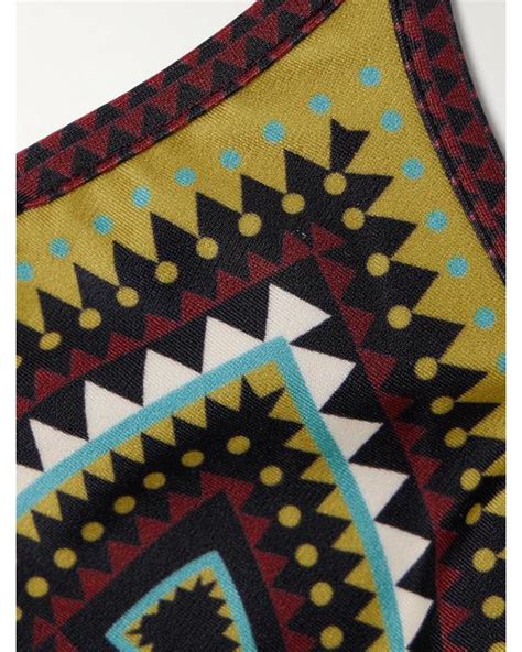 La Doublej Printed Triangle Bikini Top In Black Lyst