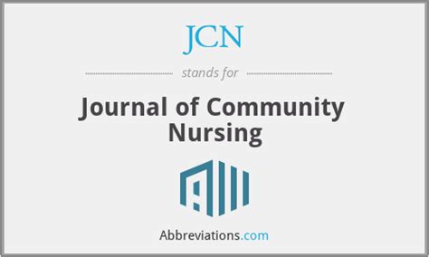 Jcn Journal Of Community Nursing