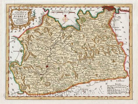 Surrey Maps Archives - Welland Antique Maps