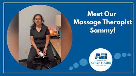 Meet Our Massage Therapist Sammy Greenville South Carolina Chiropractor Youtube