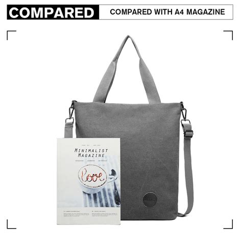 E1965 Kono Large Canvas Unisex Messenger Bag Grey