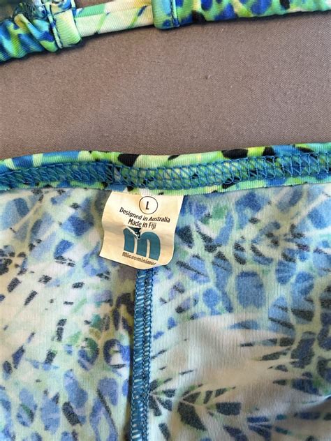 Wicked Weasel Microminimus Bikini XL Womens Green Preloved FLUF