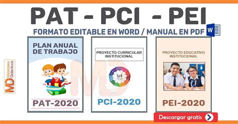 MODELO DE FORMATO PEI PAT PCI 2020 I Material Educativo