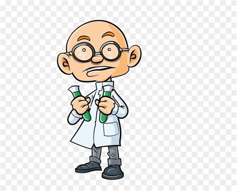 Cartoon Scientist Illustration Bald Scientist Cartoon Free