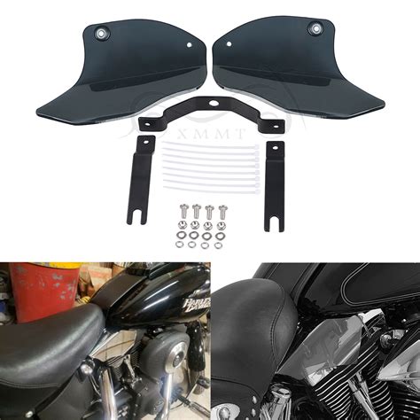 Smoke Reflective Saddle Heat Shield Air Deflector For Harley Softail