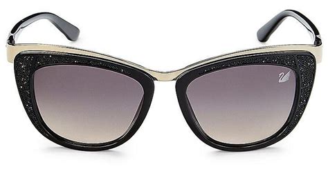 Swarovski 53mm Cat Eye Sunglasses In Black Lyst