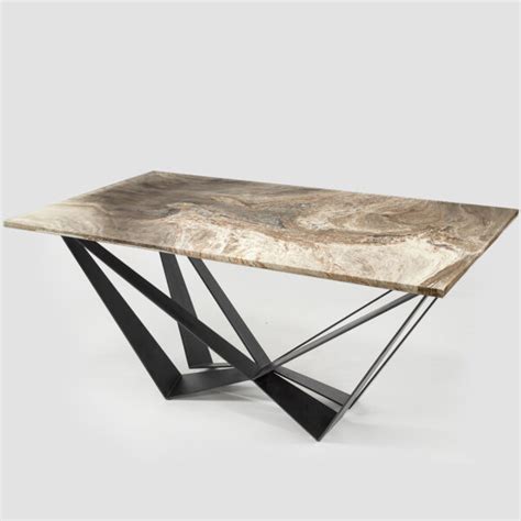 Обеденный стол прямоугольный Скорпион из натурального декоративного ...