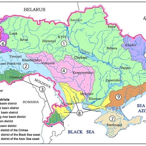 Dniester River Map Europe