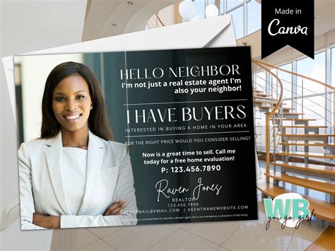 Modern Real Estate Postcard Real Estate Farming Postcard - Etsy