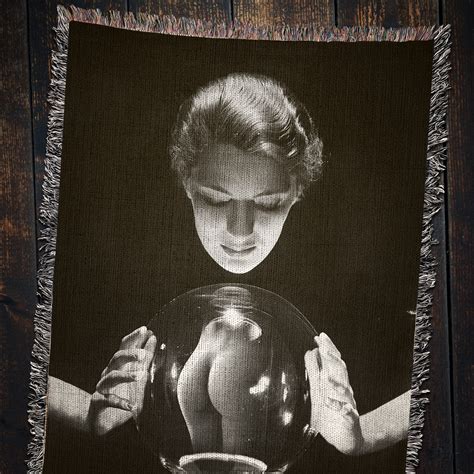 Vintage Psychic Spirit Medium Occult Seance Photo Woven Throw Etsy