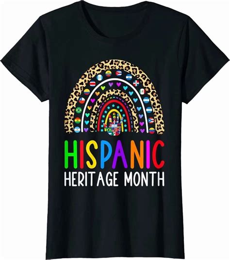 Hot Trending Kiraa Tee With Hispanic Heritage Moon Rainbow Flags Of All Countries T Shirt
