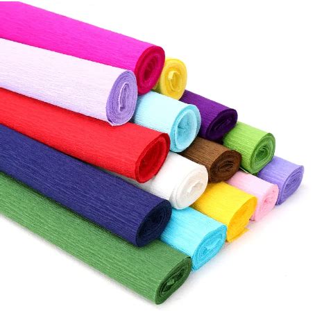 QJQO Ph 50x250cm Crepe Paper Roll For Paper Flowers Arts Crafts DIY