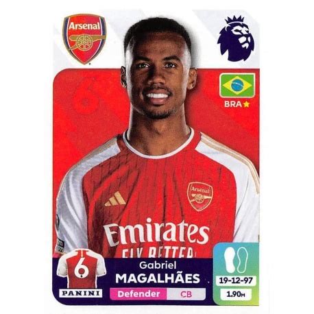 Sticker Of Gabriel Magalhaes Arsenal Panini Premier League