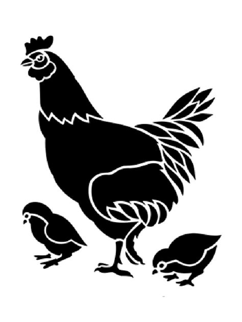 Трафареты Курицы. Скачать и распечатать трафареты Курицы.