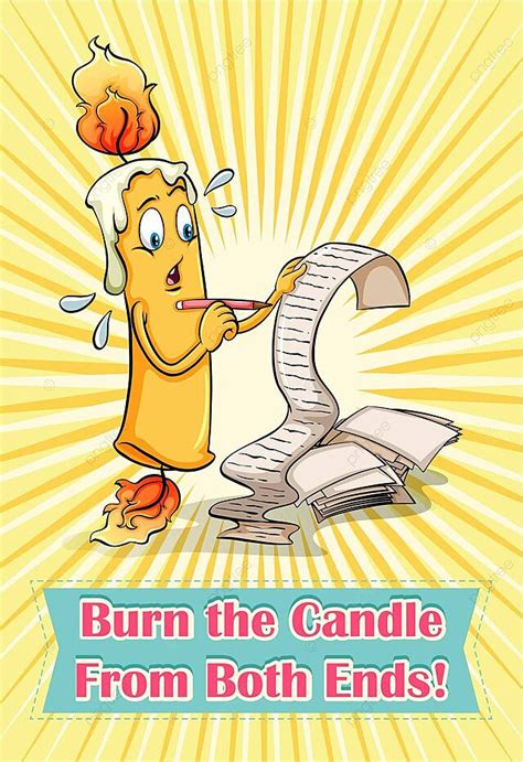 Burn The Candle From Both Ends Pun File Lesson Vector Pun File