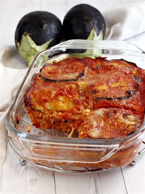 Timballo Di Riso E Melanzane Filante Alla Parmigiana