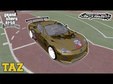 LEXUS SC300 VERSI TAZ NFS MW DFF TXD GTA SA YouTube