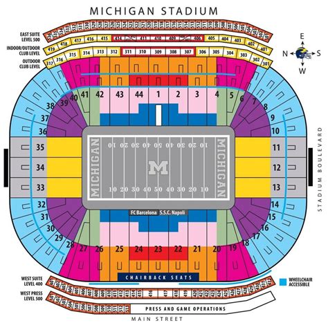 Michigan Stadium Capacidade - Michigan Stadium Seating Chart with Rows and Seat Numbers, Tickets ...