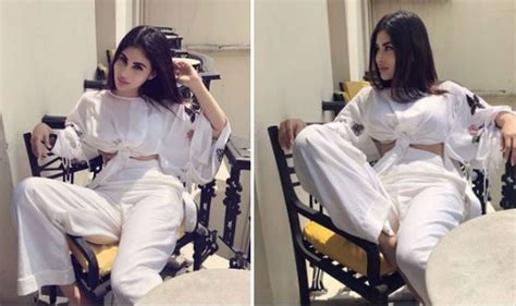 Naagin Actress Mouni Roy Looks Hot As She Poses In All White Outfit View Pictures India