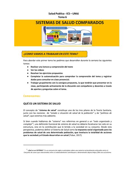 Sistemas De Salud Comparados Salud Publica Ics Unaj Tema